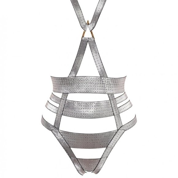 Agent Provocateur ALEXIA Playsuit NWT Silver